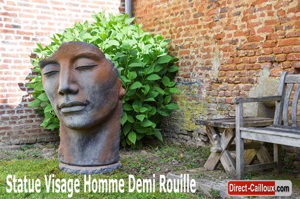 Visage Homme Demi Rouille Direct-Cailloux.com