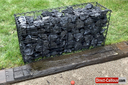 GABION BLACK EDITION Noir Mat 100 x 30 x 50 cm Gabion moderne Peinture Epoxy Nord Pas de calais