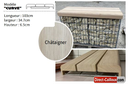 BANC Gabion Assise Bois - Modèle &quot;CURVE&quot;