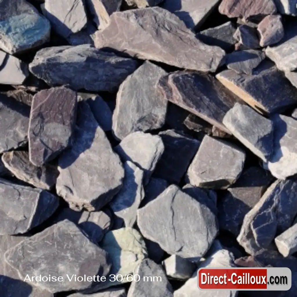Ardoise Violette 40/70 mm - Vrac Retrait Dépôt