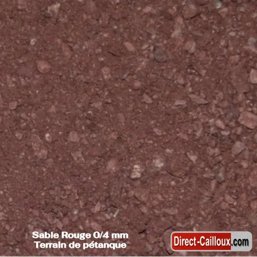 Sable Rouge 0/4 mm - Terrain de Pétanque